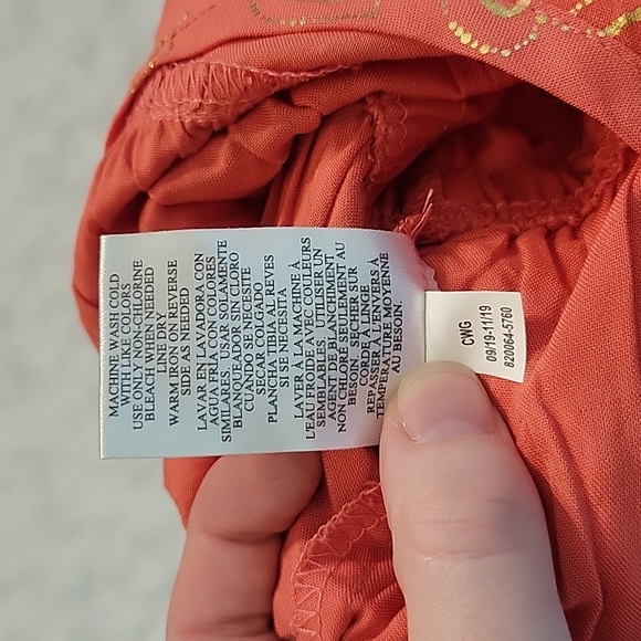 Penelope Mack Coral/Gold Pant Outfit, Girls Size 5, Excellent Condition! - Picture 8 of 8